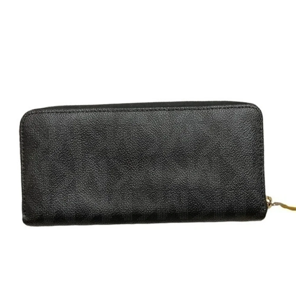 Michael kors signature mk zipper clutch wallet brown